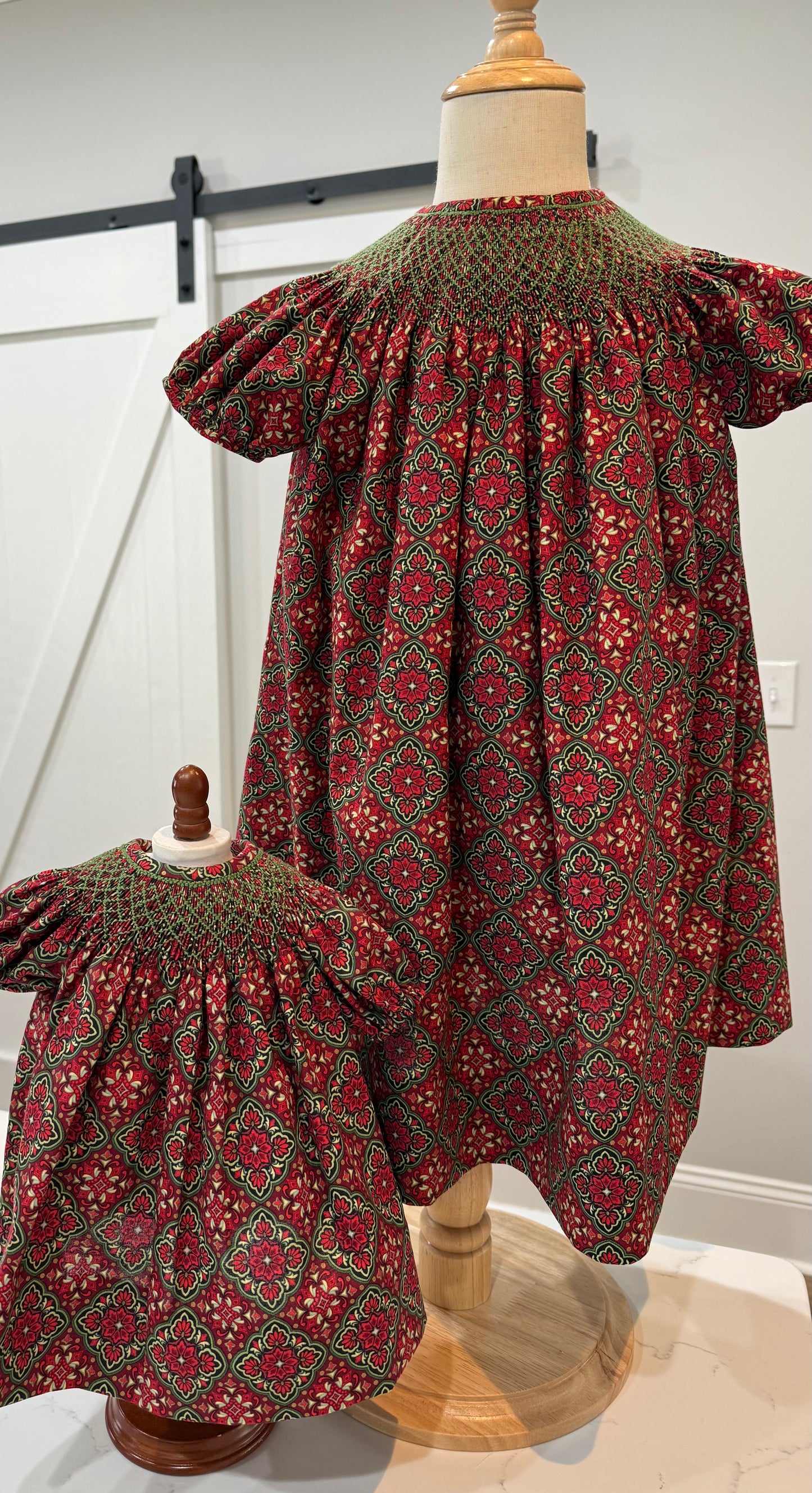 Smocked Christmas Medallion Bishop