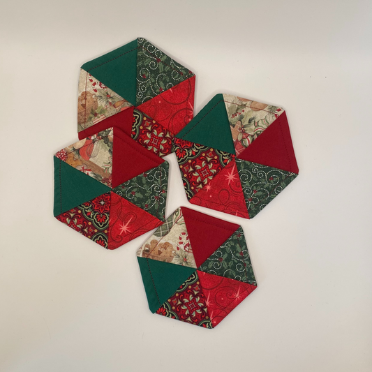 Christmas Hexagon Coaster