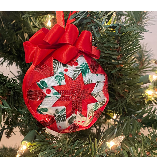 Red Ribbon Basic Star Ornament