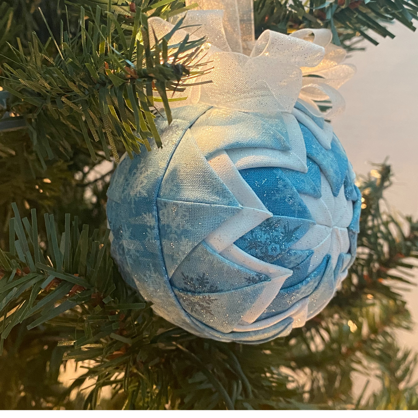 Blue Snowflake Basic Star Ornament