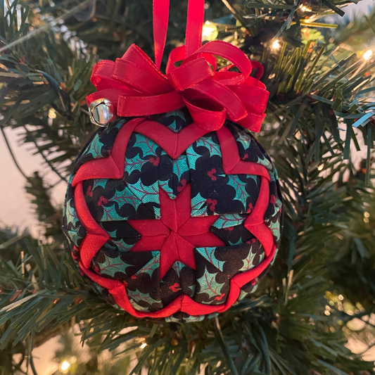 Red and Holly Basic Star Ornament